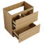 Meuble-lavabo 30 po - Meuble-lavabo moderne à double tiroir pour armoire autoportante en bois d'ingénierie teinté chêne, avec tiroir, look, bois, robinet pré-percé
