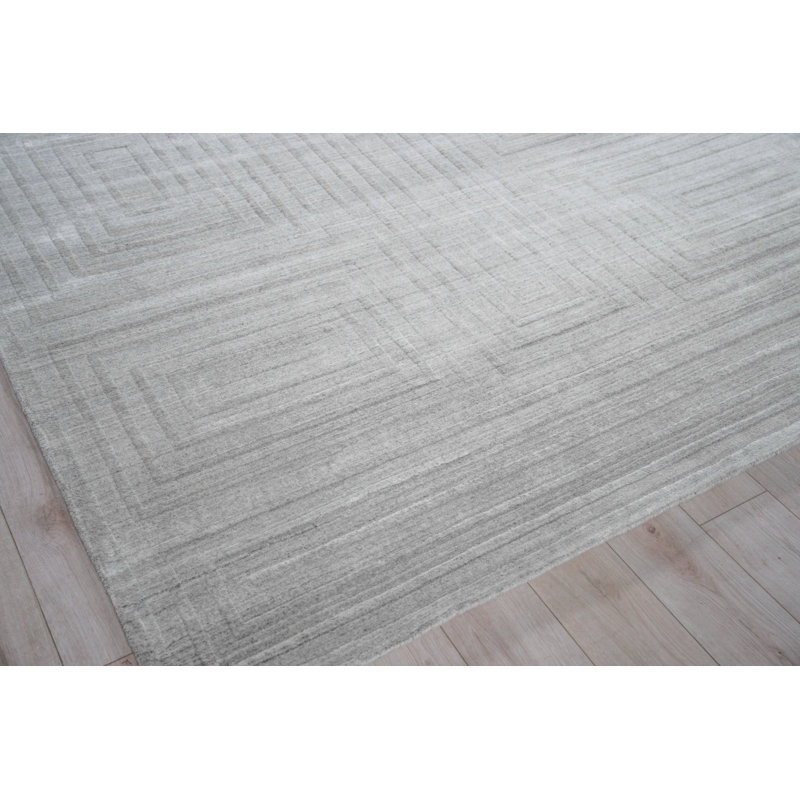 Castelli Geometric Area Rug in Gray, Rectangle 12' x 15', Light Gray