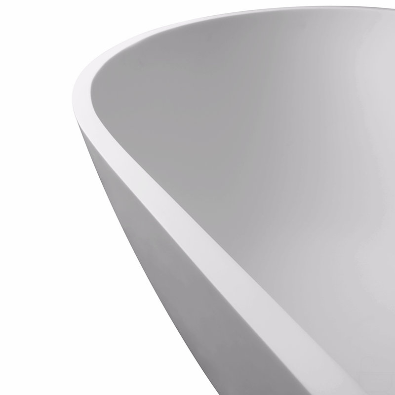 68.9 Inch Freestanding Solid Surface Soaking Bathtub