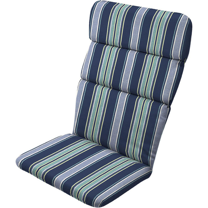 Sapphire Aurora Blue Stripe Outdoor Adirondack Chair Cushion