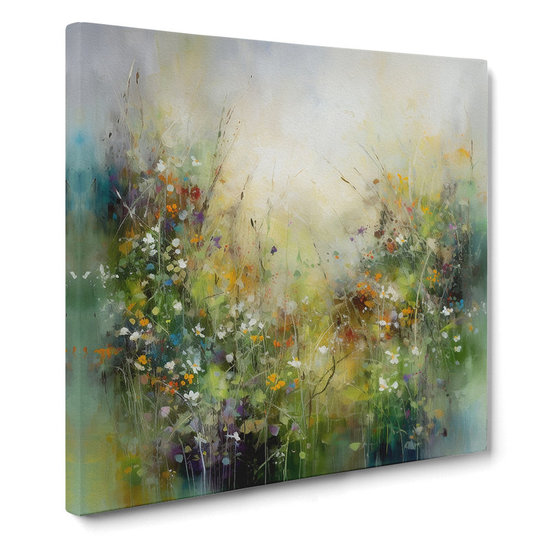 Meadow Abstract No.2 - Wrapped Canvas, 35cm H x 35cm W x 3cm D