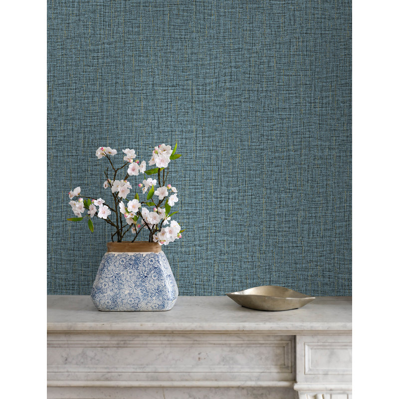 Rouleau de papier peint L 33 pi x l 20,9 po Dasharia, Bleu
