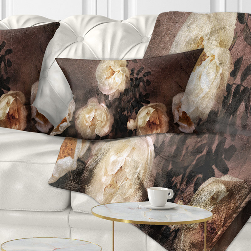 Coussin lombaire floral sauvage
