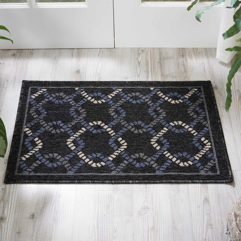 Worden Geometric Indoor / Outdoor Rug, Rectangle 2'6" x 4'