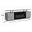 Bhhatu 2 Tier High 70" Gloss TV Stand with Electric Fireplace Included, Gray-960188261-959740916