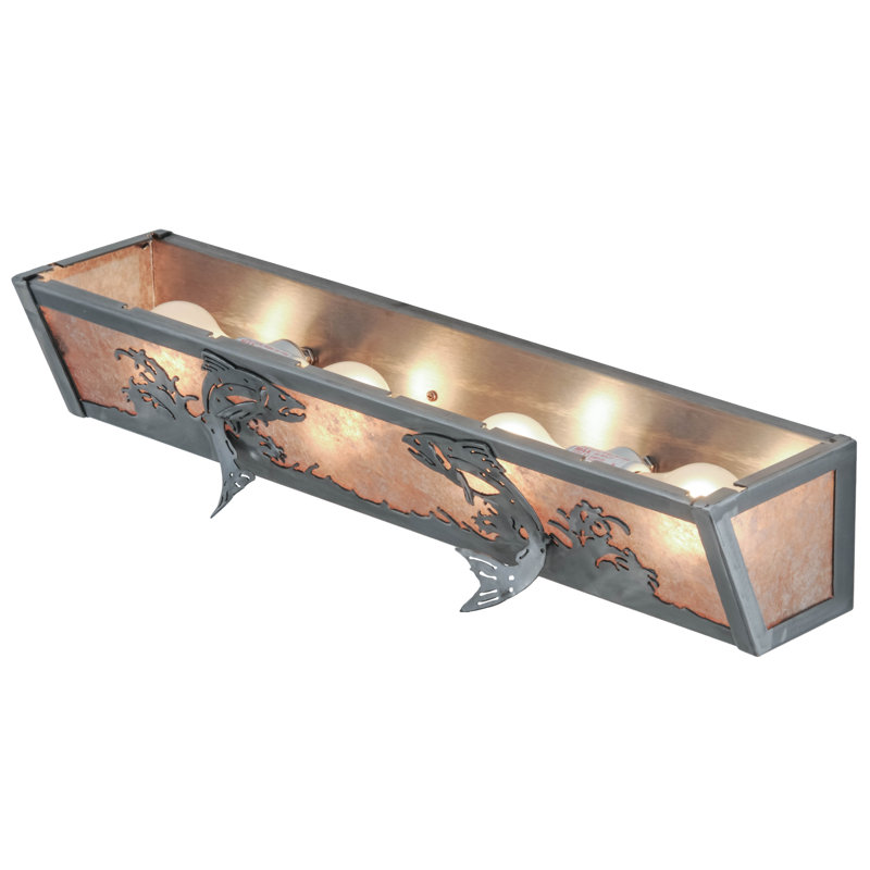 Rustic Lodge 4 - Light Vanity Light, Steel