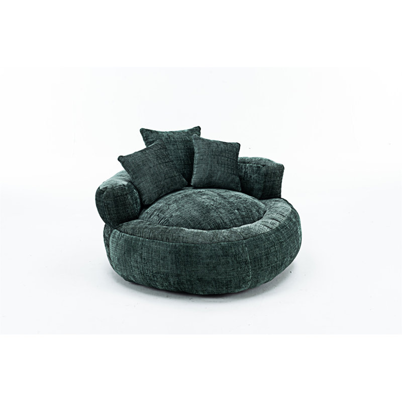 Foam Bean Bag Chairs For Adults/Teens With Filling, Green Chenille