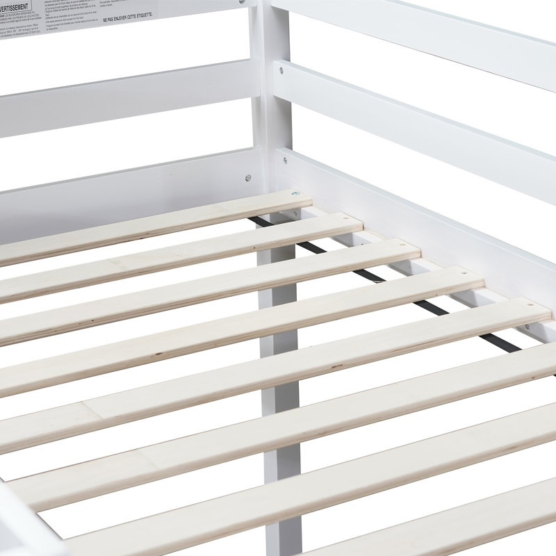 Orrtanna Soild Wood Kids Loft Bed, White, Twin