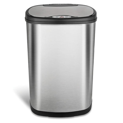 Steel Motion Sensor Trash Can - 13.2 Gallons