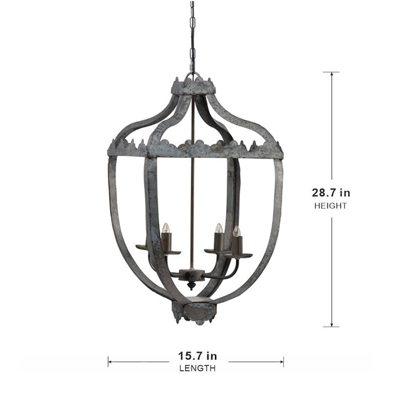Lustre géométrique à 4 lumières Siegert
