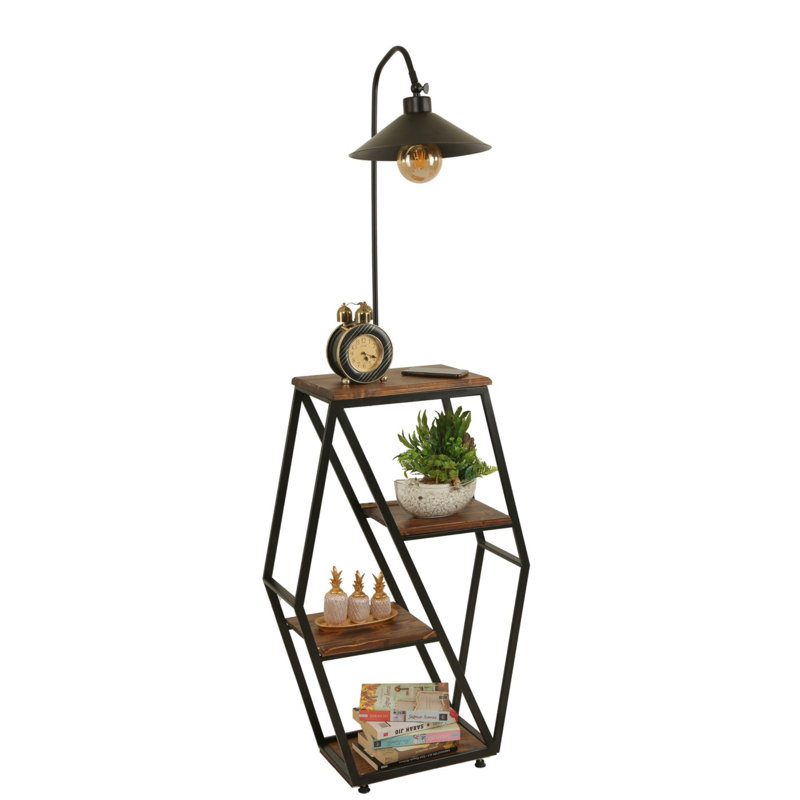 Lordstown 165cm Reading Floor Lamp, Walnut