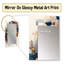 Brown And Blue Rose Design - Large Wall Mirror On Metal-1077666842