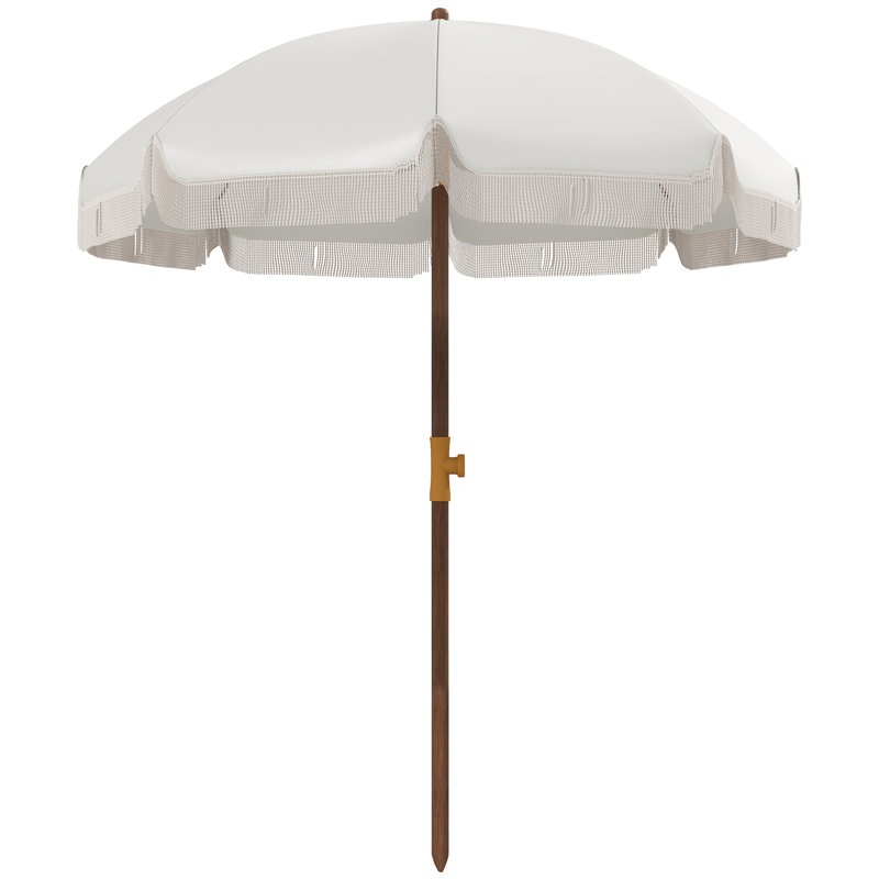 Parasol portatif avec auvent ventilé Finchley, Blanc, crème