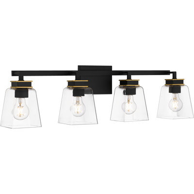 Adakras 4-Light Matte Black Bath Light