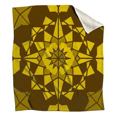 Couvertures jaunes à motif géométrique Mandala