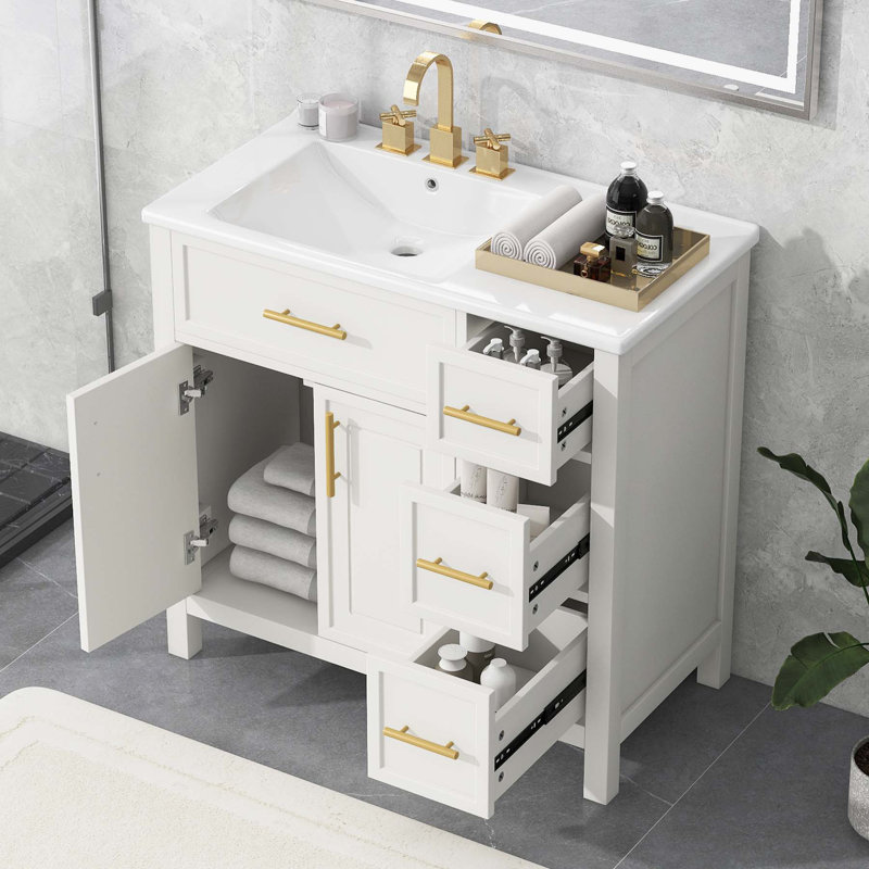 36'' Single Bathroom Vanity Base Only