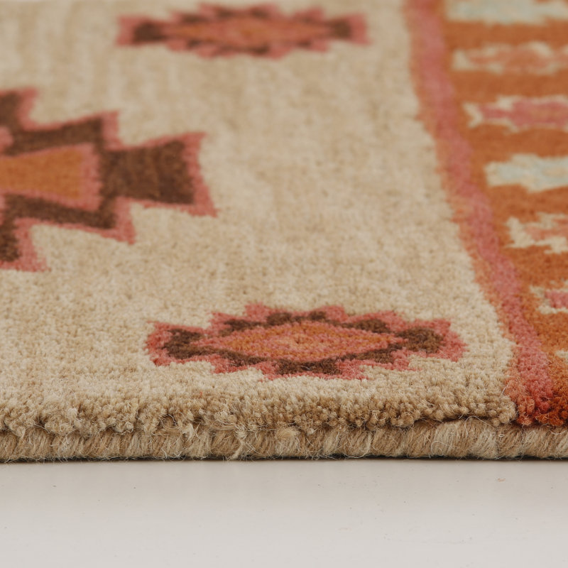 Southwestern Wool Hand Woven Area Rug, Rectangle 122 x 183cm