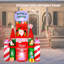 Décoration de Noël gonflable de Noël avec château gonflable de Noël avec père Noël, pingouin et renne