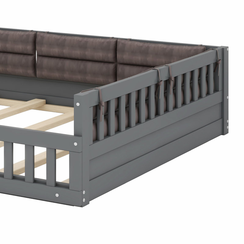 Illyanna Upholstered Panel Bed, Gray