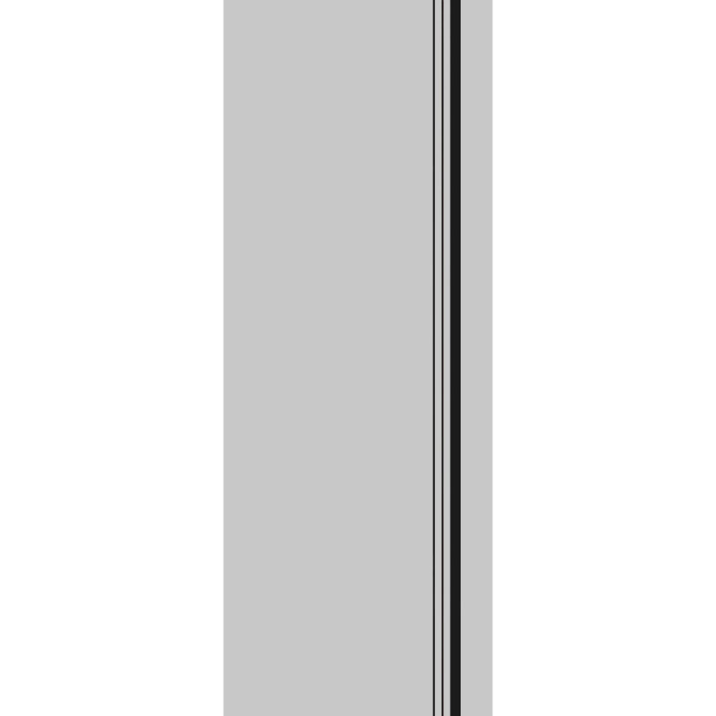 Porte de grange en bois massif massif, Gris mat, 24 po x 96 po