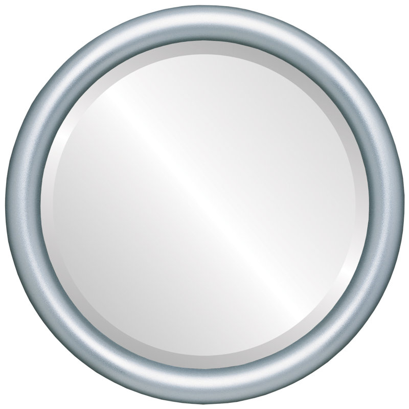 Miroir d'appoint Rowles, 15,375 po x 15,375 po, Jet argenté