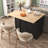 K&K Kitchen Island With Drop Leaf-1821939714