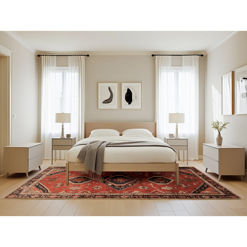 Tapis brun lavable à la machine, Rectangle de 5 pi x 8 pi
