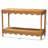 Bystrik Bohemian Light Honey Scalloped Rattan Console Table