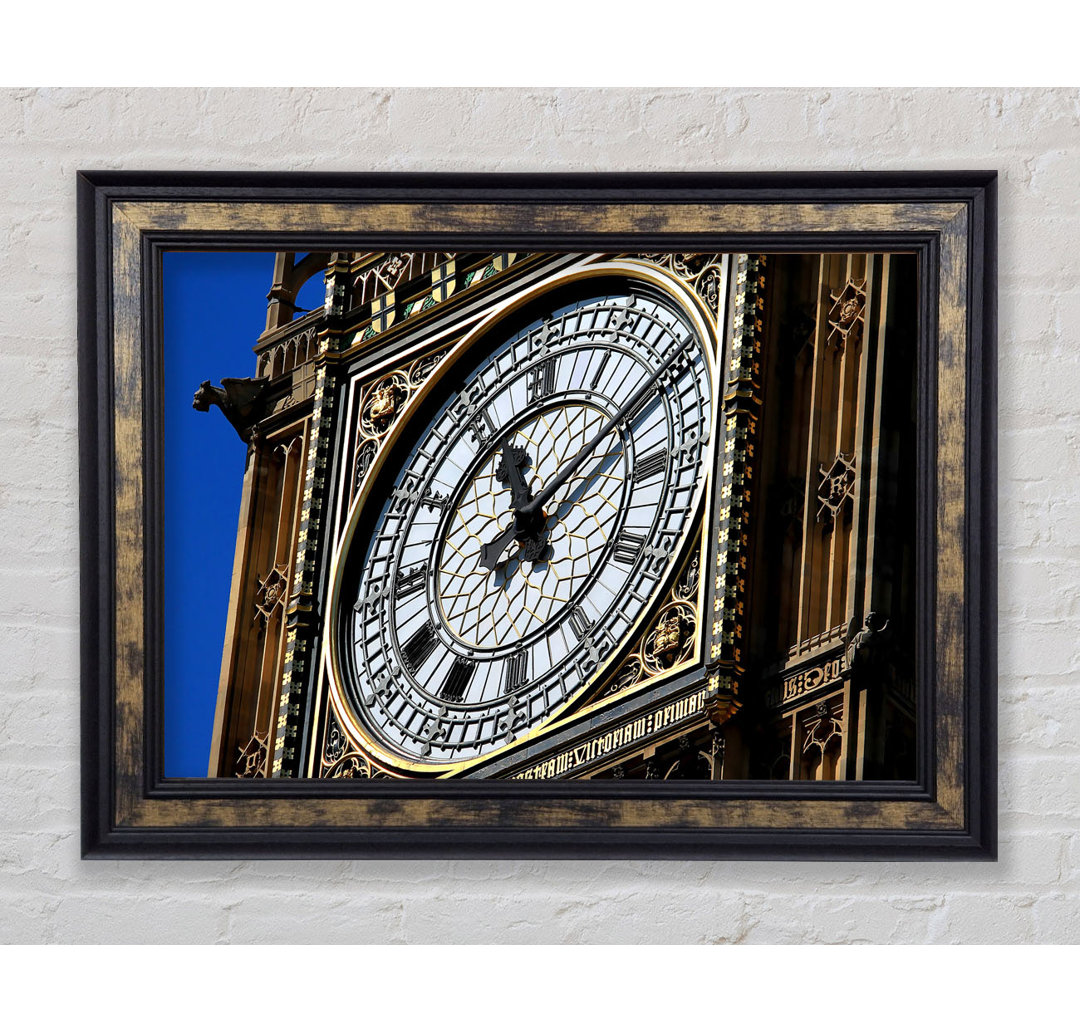 Big Ben Gesicht - Einzelner Bilderrahmen Kunstdrucke