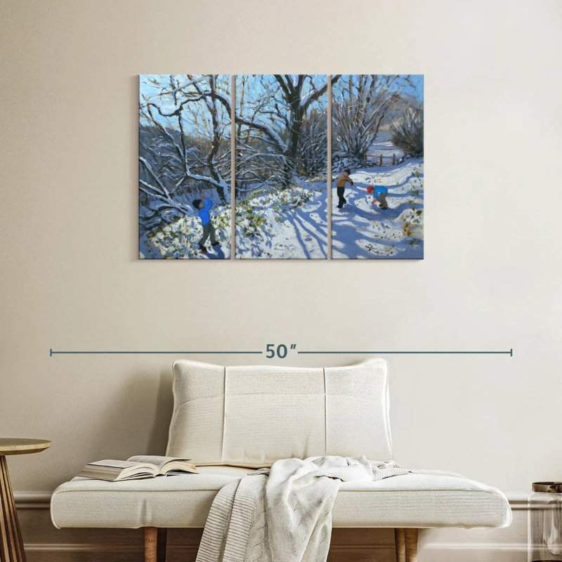 Alvord Snowball Fight, 24" H x 38" W