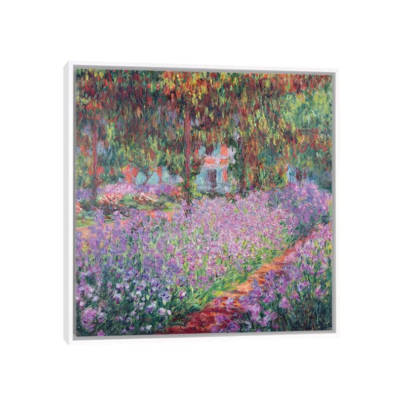 "Le jardin de l’artiste à Giverny" par Claude Monet 1900, reproduction d’art, H 37 po x l 37 po x P 1,5 po, Pas de tapis