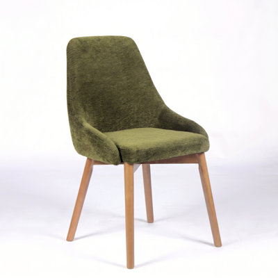 Comfortable Dining Chair With Soft Seat & Wood Legs For Kitchen And Dining Room