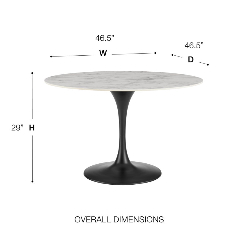 Flow Ceramic Dining Table, Black