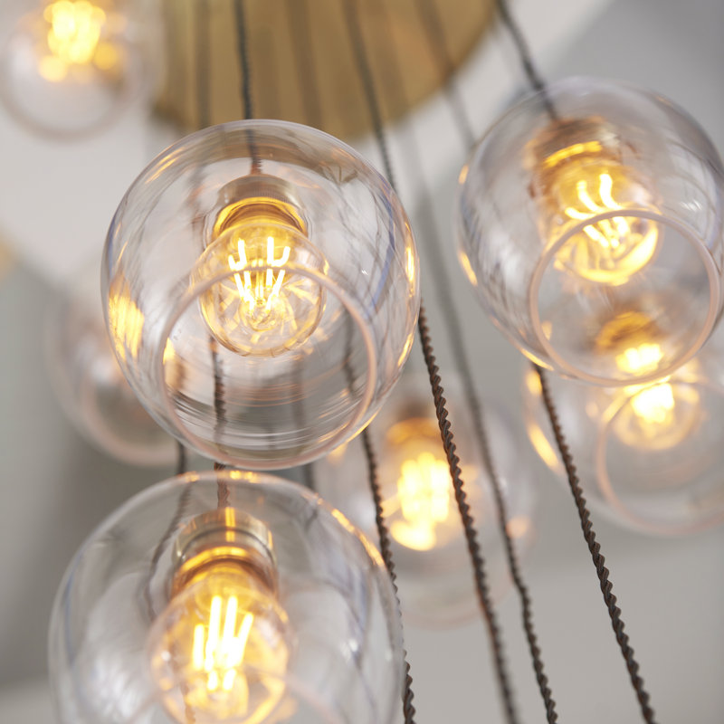 Alans 13 - Light Chandelier, Antique Brass