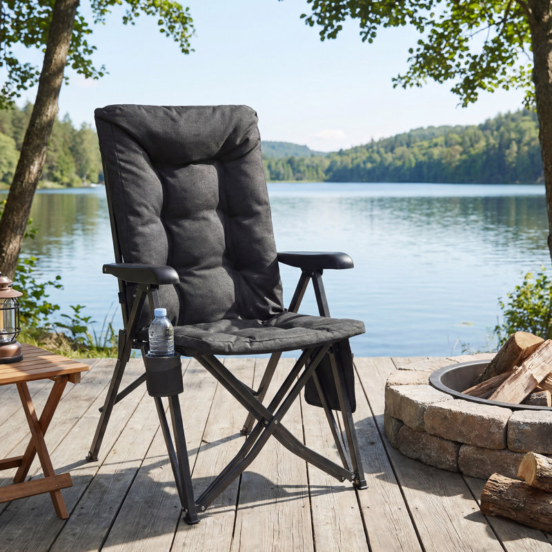 70cm Long Single Chaise, Black, 1
