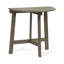 Ensemble bistro pliant d'extérieur 3 pièces demi-rond en bois d'acacia: résistant aux intempéries, peu encombrant, gris