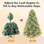Arbre de Noël pré-éclairé en PE / PVC avec lumières chaudes et base en métal-1010865185