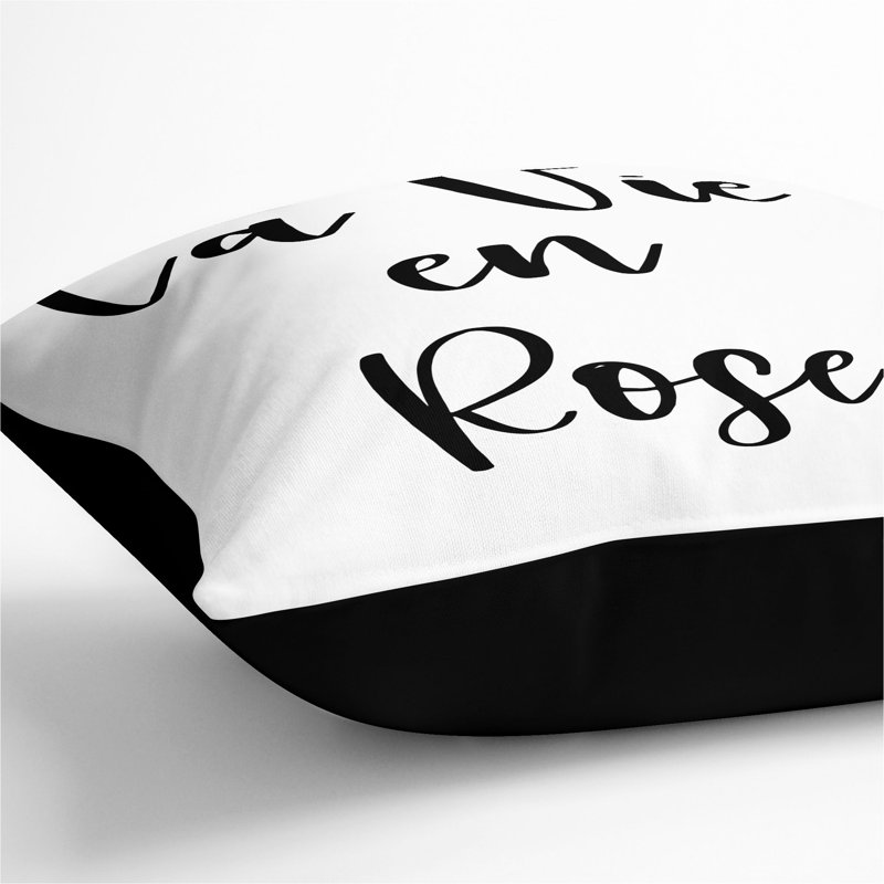 Square Cushion, 55cm H x 55cm W x 20cm D, Black