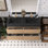 Lavabo de salle de bain en quartz noir mat