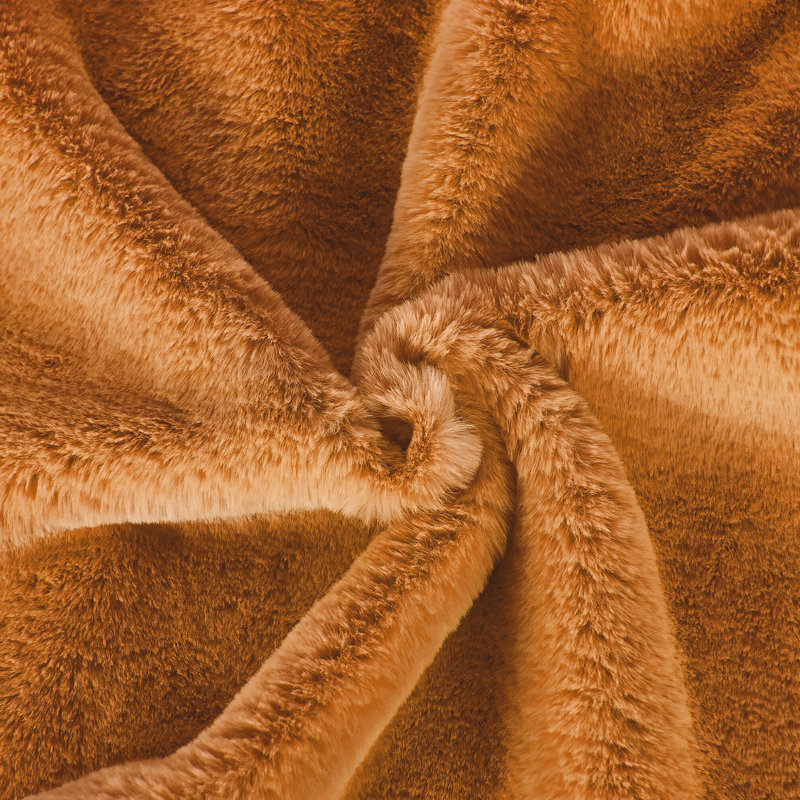 Faux Fur Pillow Cover, Burnt Orange