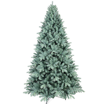 Arbre de Noël 6 pi PE / PVC - 1390 pointes, branches articulées, aspect naturel, support en métal stable, décoration des Fêtes facile à assembler