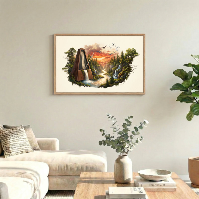 Ensemble d'une toile murale métaphore de la nature, 32"H x 48"W, Natural