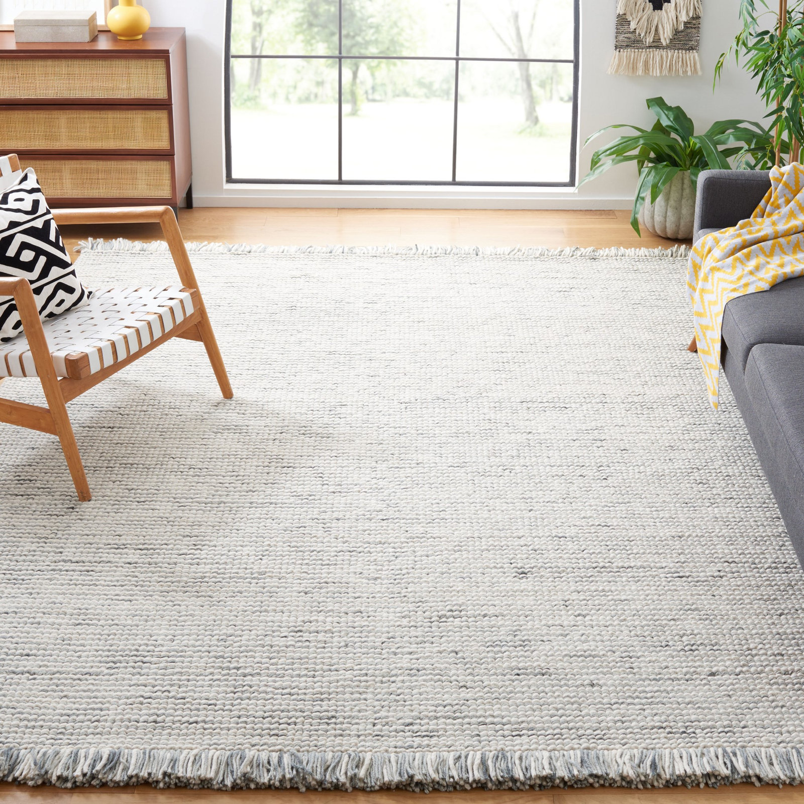 Kata Sage Ivory Geometric Rug, Rectangle 8' x 10'