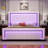 Deovion LED Upholstered 4-Drawer Platform Bed-577989008-585992397