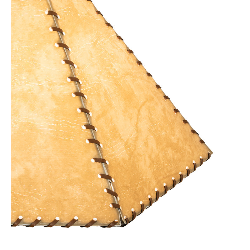 16 po de large tissu et abat-jour en cuir brut