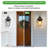 21"(H) 2-Pack Outdoor Wall Lantern Light – Modern Black Metal & Clear Glass Sconce For Porch, Patio, And Garden Lighting (Bulb Not Included)