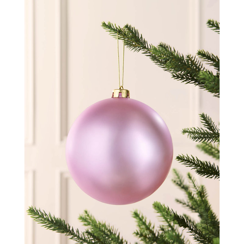 16cm Polystyrene Bauble, 16 cm H x 15 cm W x 15 cm D, Pink