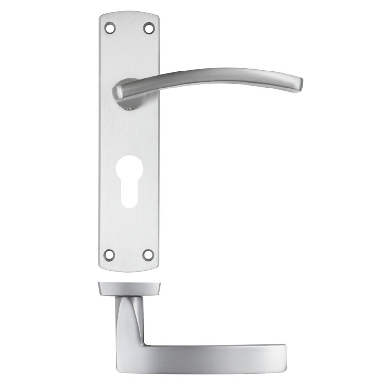 Single Dummy Door Handle, Satin Chrome