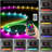 TV Console with Storage Cabinets, Remote Control, APP Control LED TV Stand, Full RGB Color Selection