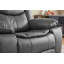 Fauteuil inclinable en cuir gris avec vibrations et chauffage